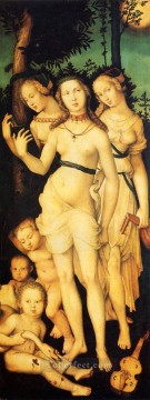  desnudo Arte - Armonía de las tres gracias Pintor desnudo renacentista Hans Baldung